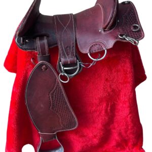 Arreio Cutuca Coberta de Sola C/Trevessão Chinchador/Paralama/Loro/Estribo