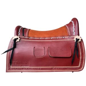 Arreio Pantaneiro Almofada Aba Larga Acento de Vaqueta