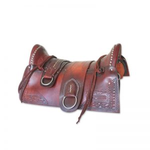 Arreio Junco Sola Meio Curtume Argola Aço Níquel - Imagem 2