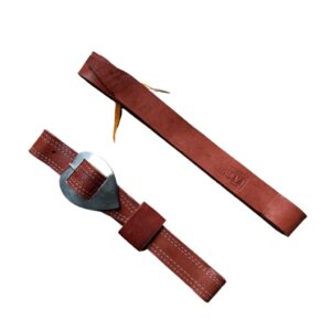 Latego de Sola Meio Curtume Duplo com Fita Fivela Aço Niquel